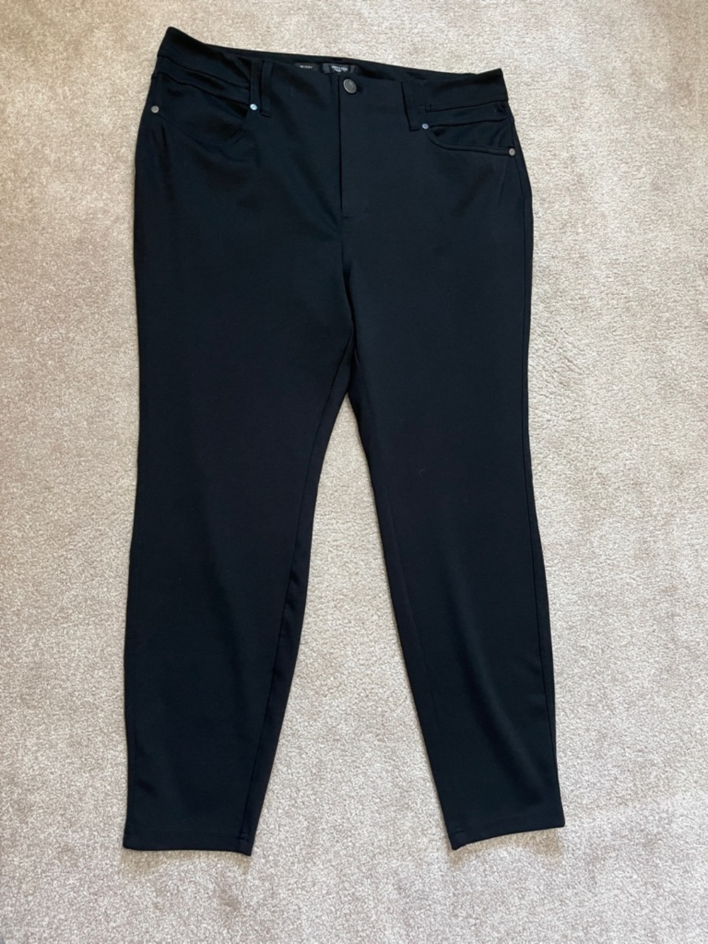 Simply Vera Vera Wang Black Skinny Pants size 0X Short plus size